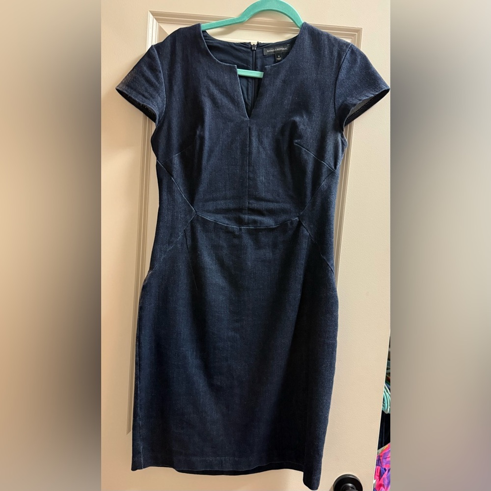 Banana Republic Dark Blue Denim Dress